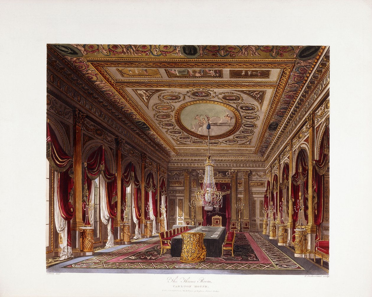 A sala do trono, Carlton House de Charles (after) Wild