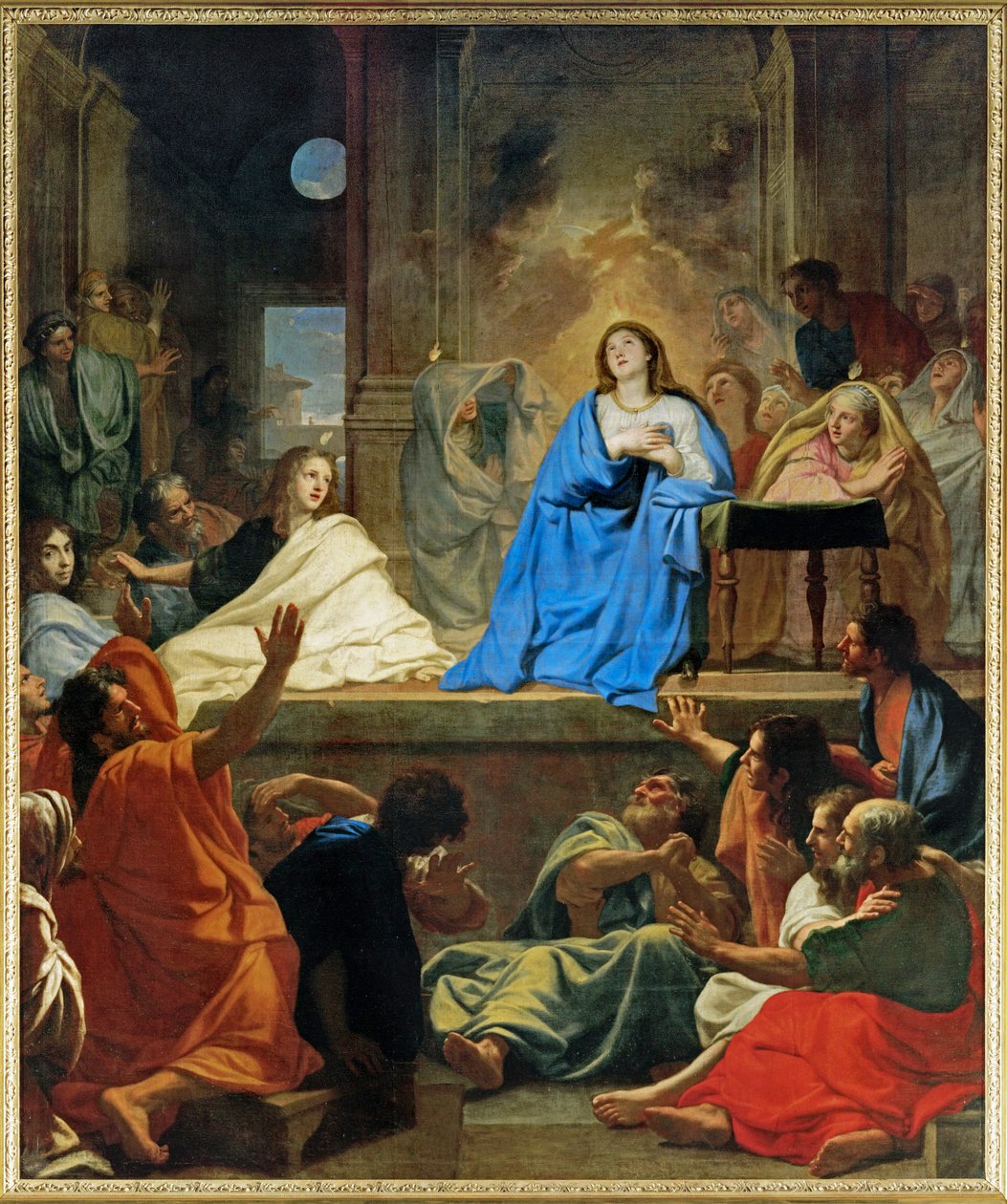 La descente du Saint Esprit - A descida do Espírito Santo ... de Charles (attr. to) Le Brun