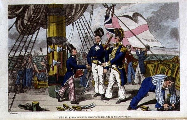 The Quarter Deck before Battle, placa de 