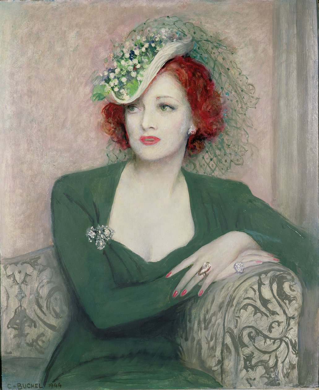 Um retrato de meio corpo de Margo Graham de Charles A. Buchel