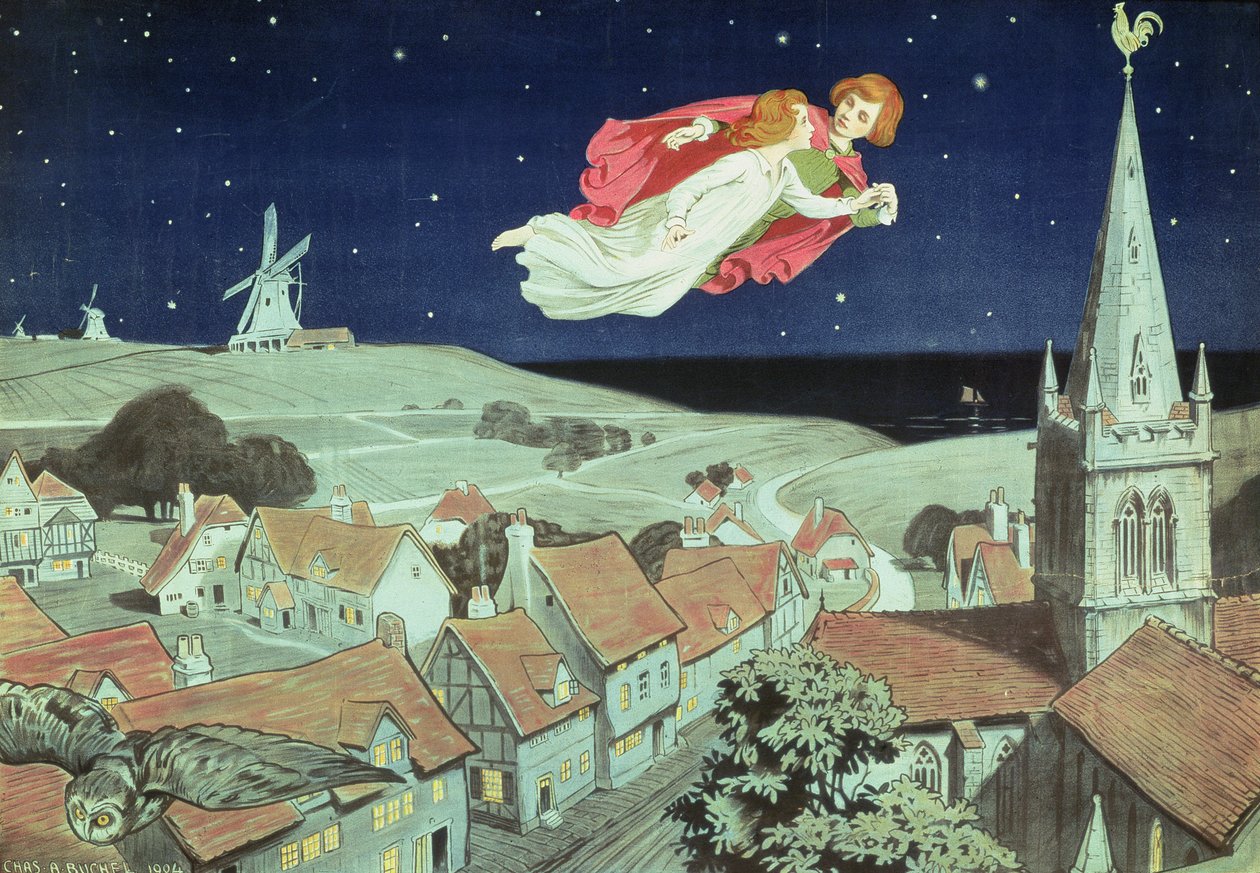 Cartaz publicitando a primeira produção de "Peter Pan" de J.M. Barrie, Duke of York