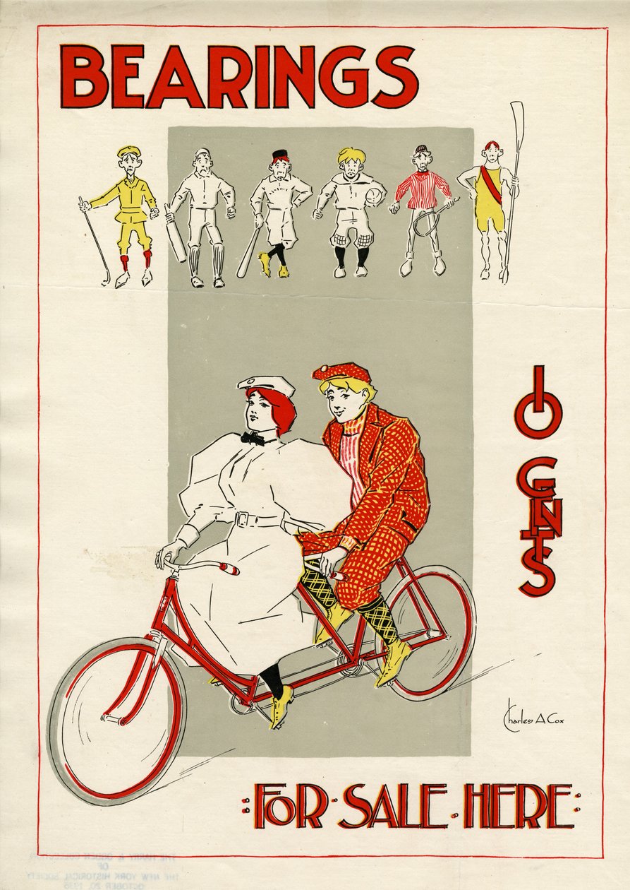 Rolamentos, 10 centavos, para venda aqui, 1896 impressão de Charles A. Cox