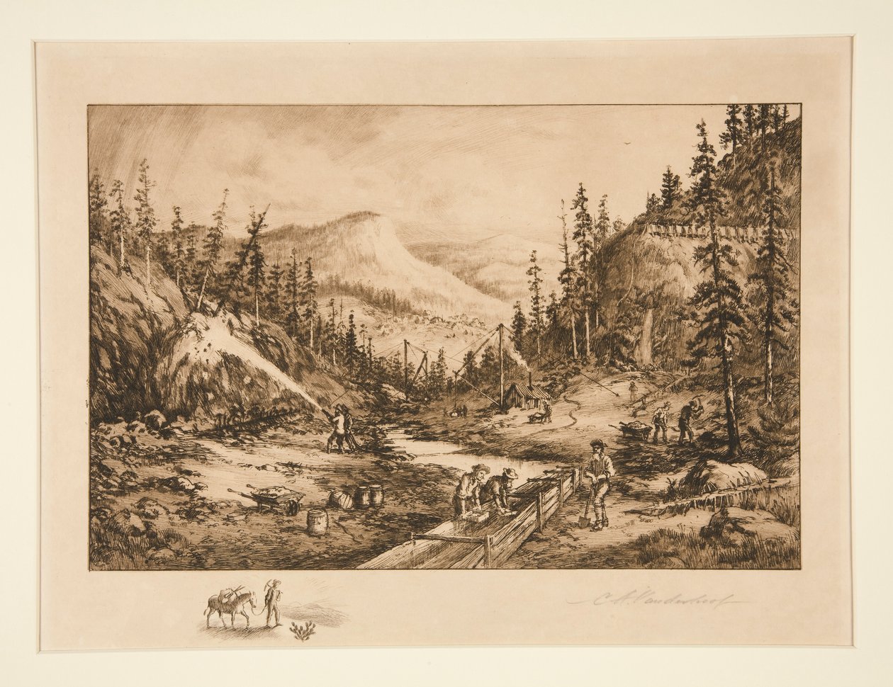 Prospectadores de Ouro na Califórnia de Charles A. Vanderhoof