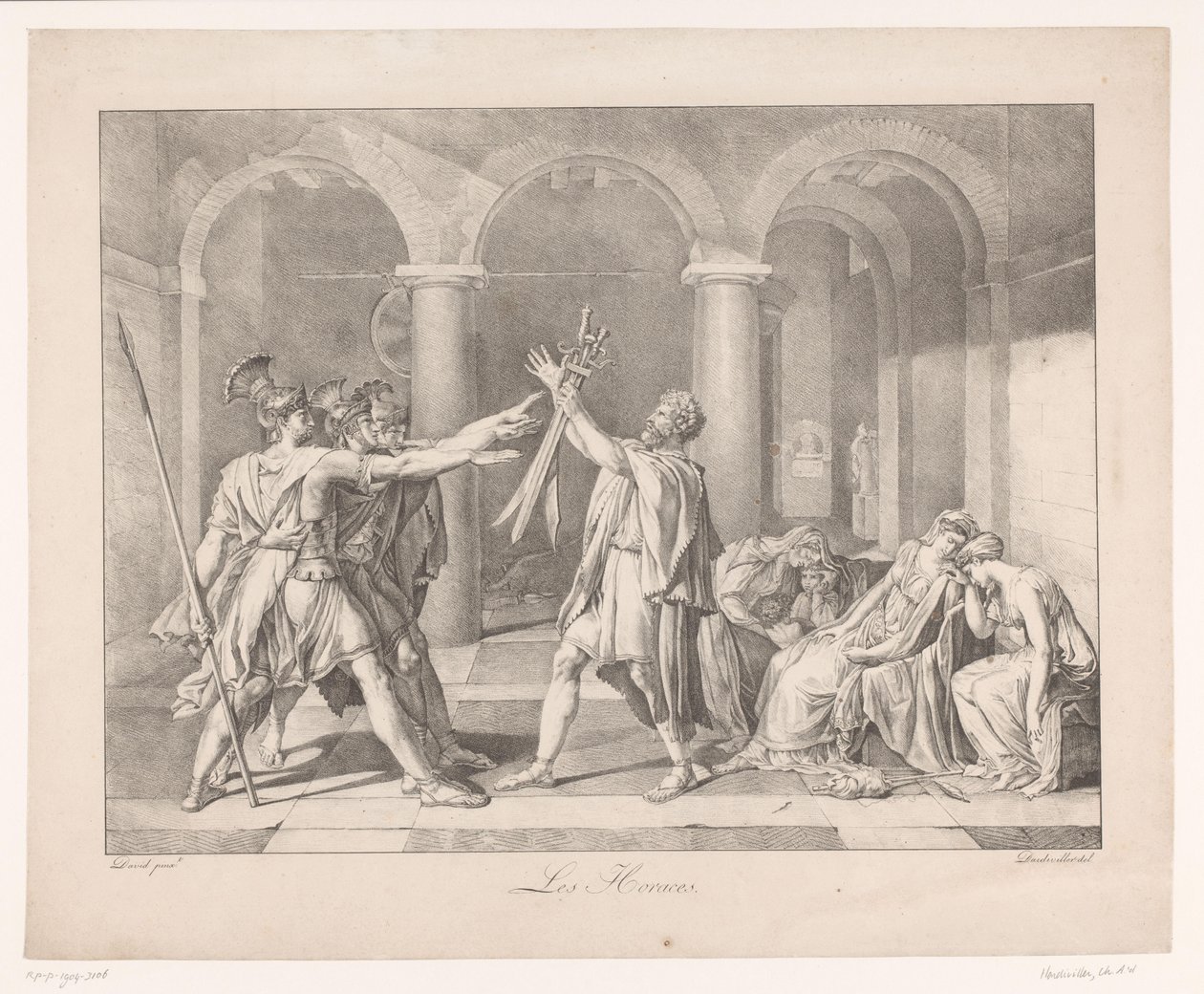 Juramento do Horatii
Les Horaces (título sobre o objecto) de Charles Achille D