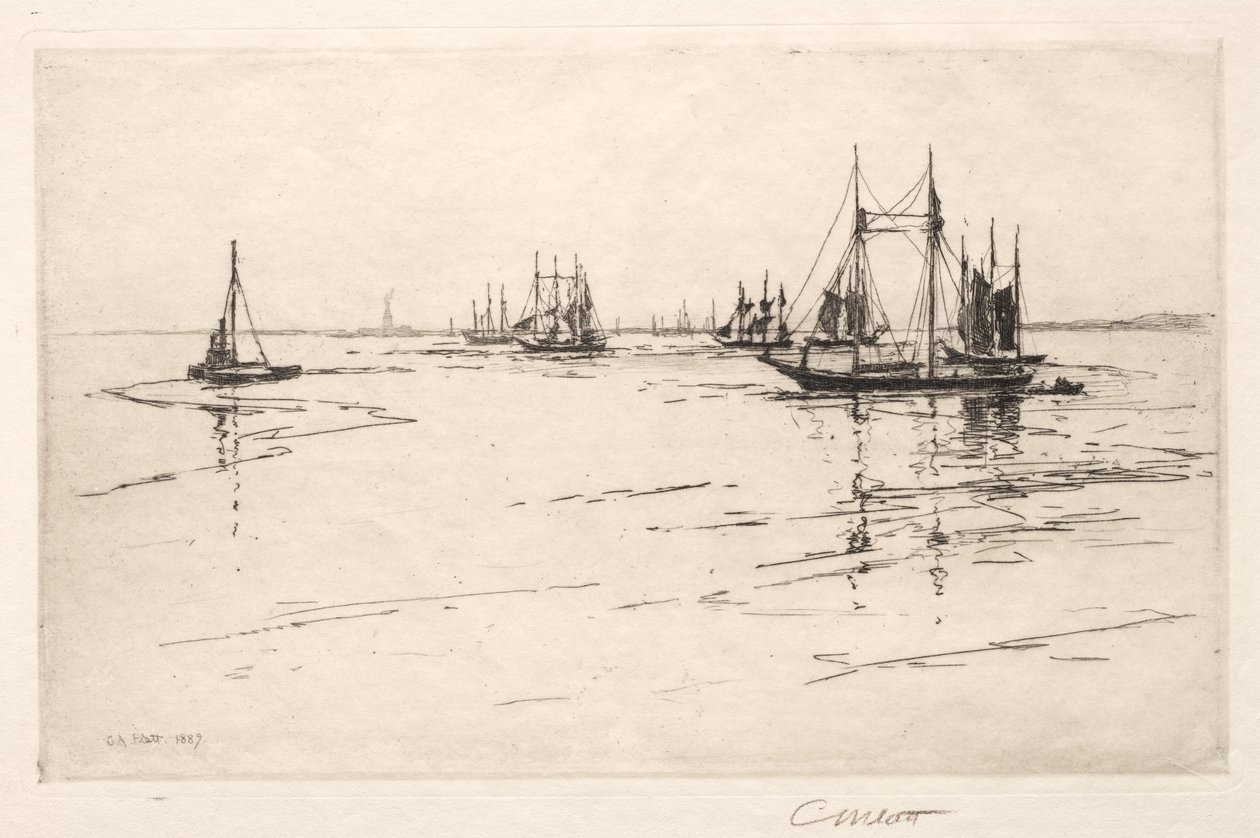 Buttermilk Channel, Nova Iorque, 1889. de Charles Adams Platt