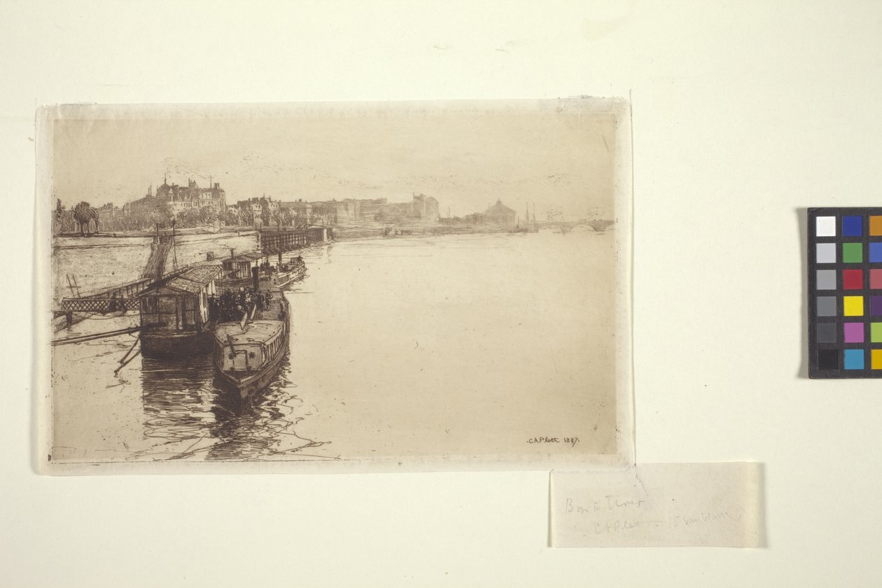 Barcos de Passageiros no Sena (tinta) de Charles Adams Platt