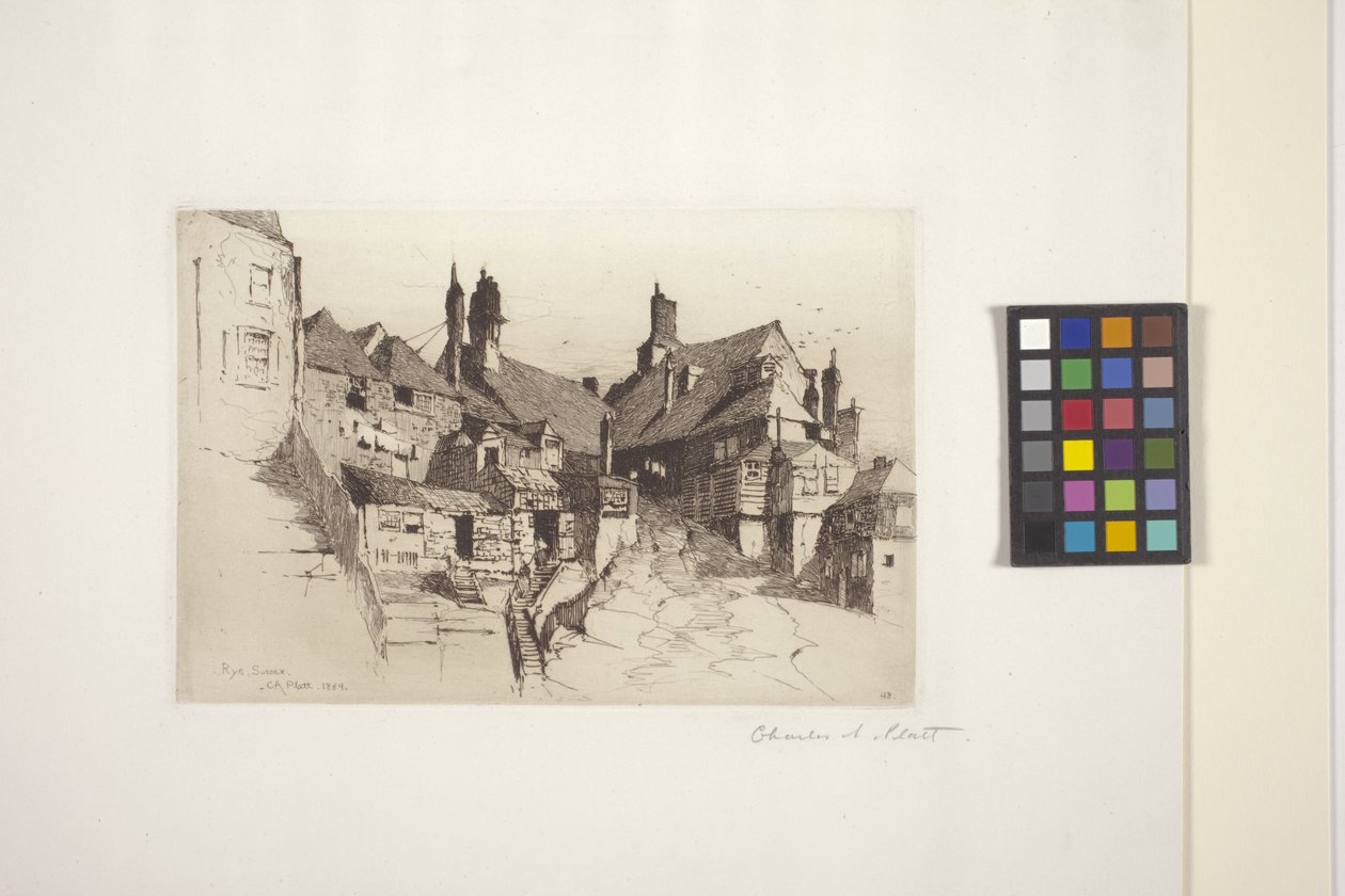 Centeio, Sussex (gravura em papel) de Charles Adams Platt