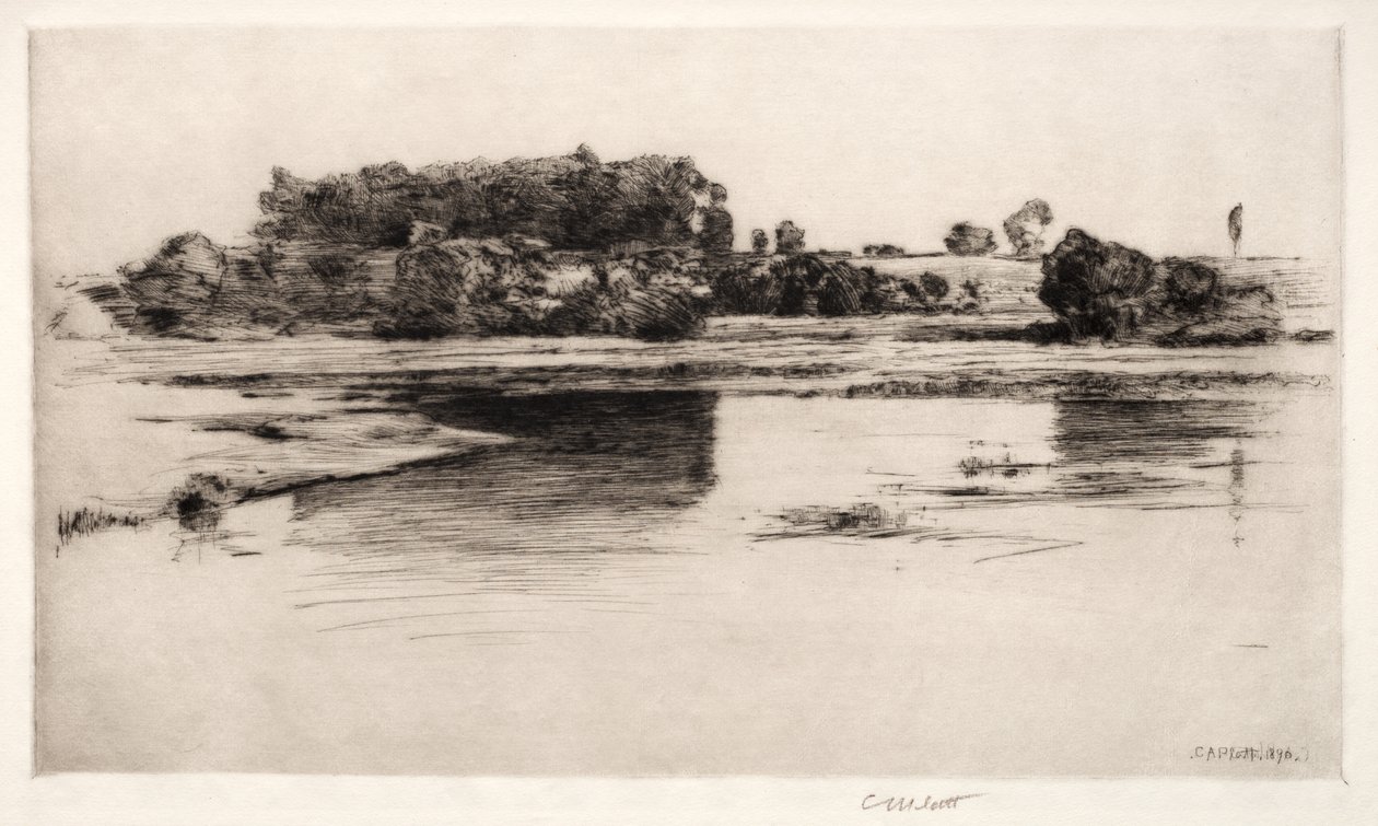 O rio Charles, 1890. de Charles Adams Platt
