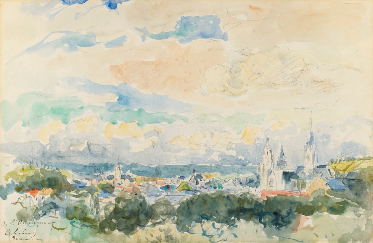 Esboço de uma aldeia de Charles Albert Lebourg