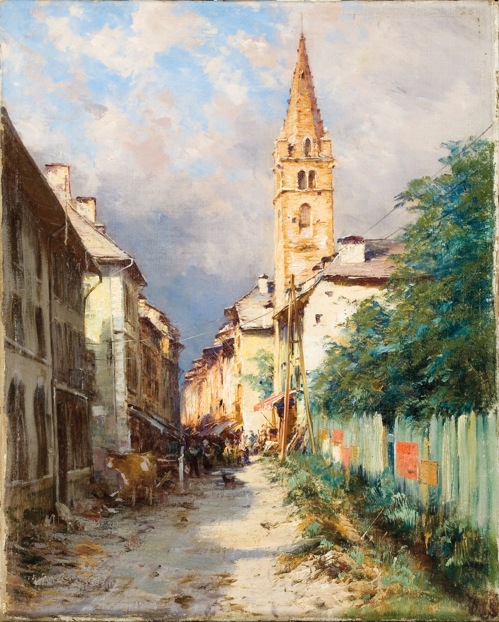 Rua em Barcelonette de Charles Alexandre Bertier