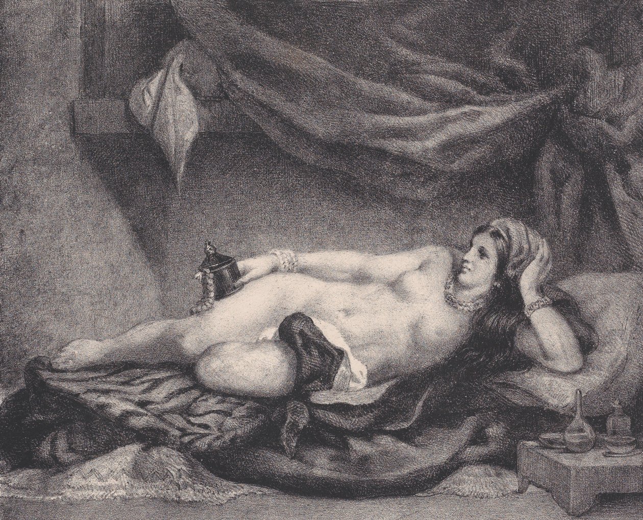 A Odalisca, 1852. de Charles Alexandre Debacq