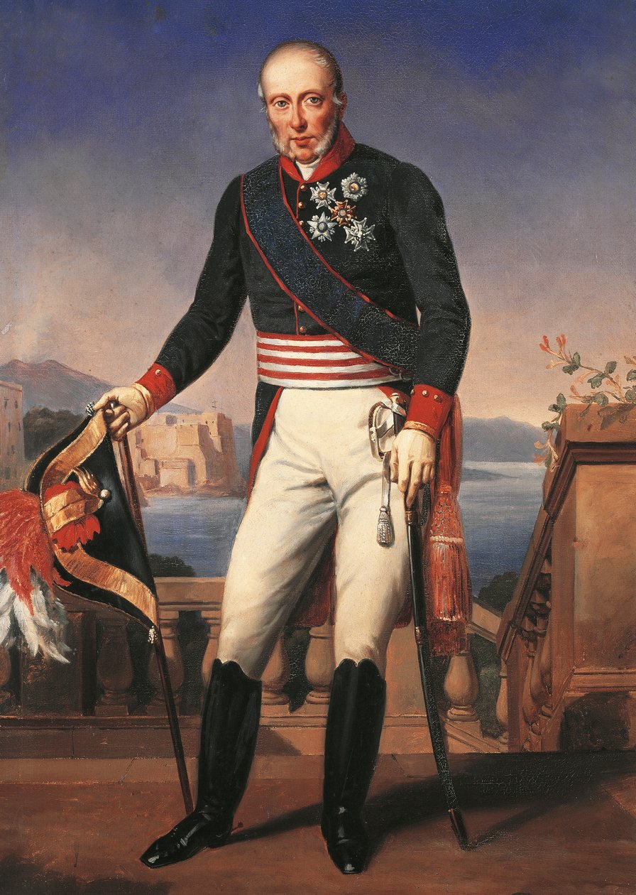 Retrato de Francisco I das Duas Sicílias, de Charles-Alexandre Debacq, pintura de Charles Alexandre Debacq