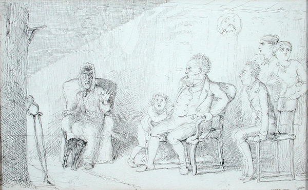 História de fantasmas (caneta e tinta sobre papel) de Charles Altamont Doyle