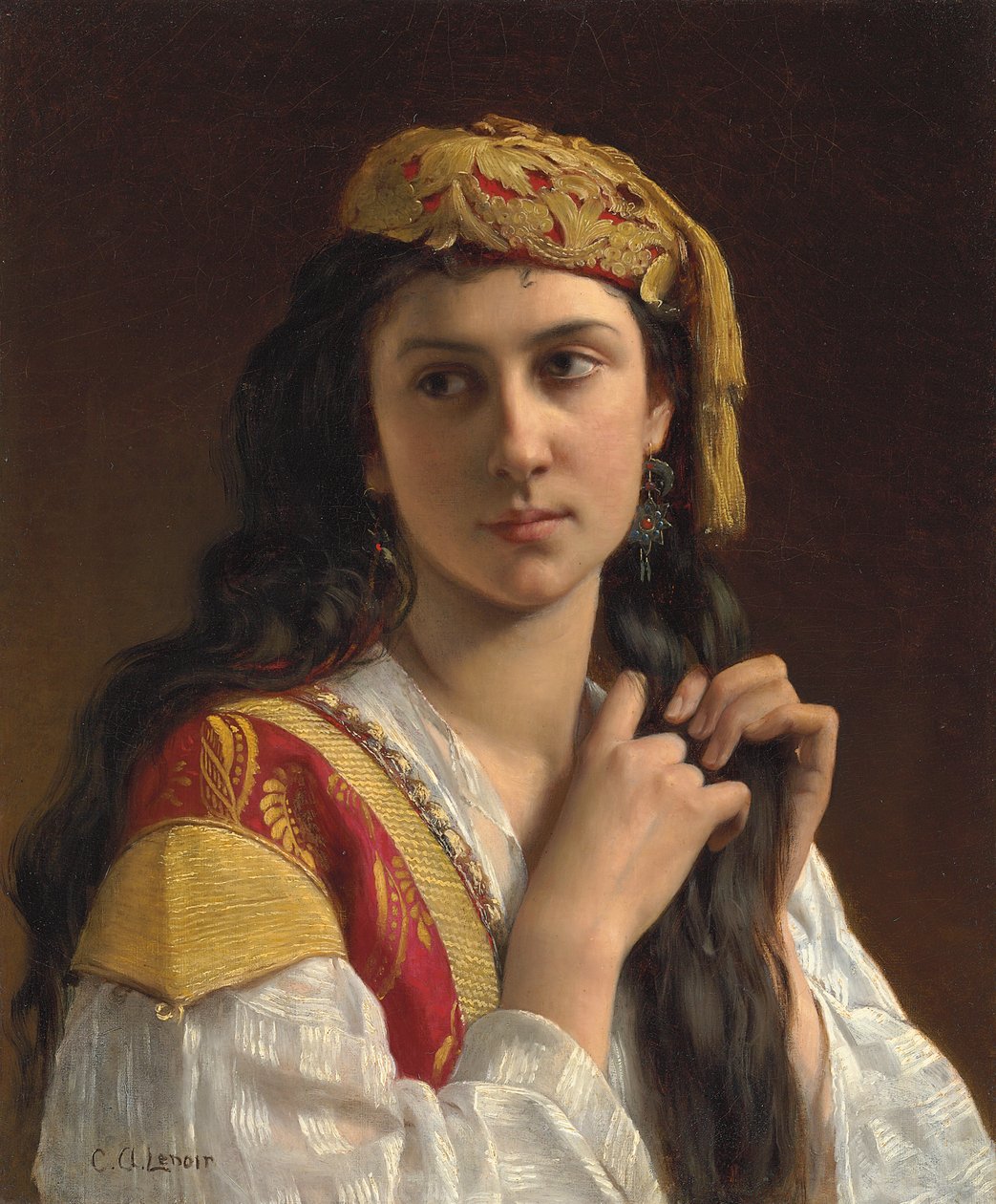 Jovem garota grega de Charles Amable Lenoir