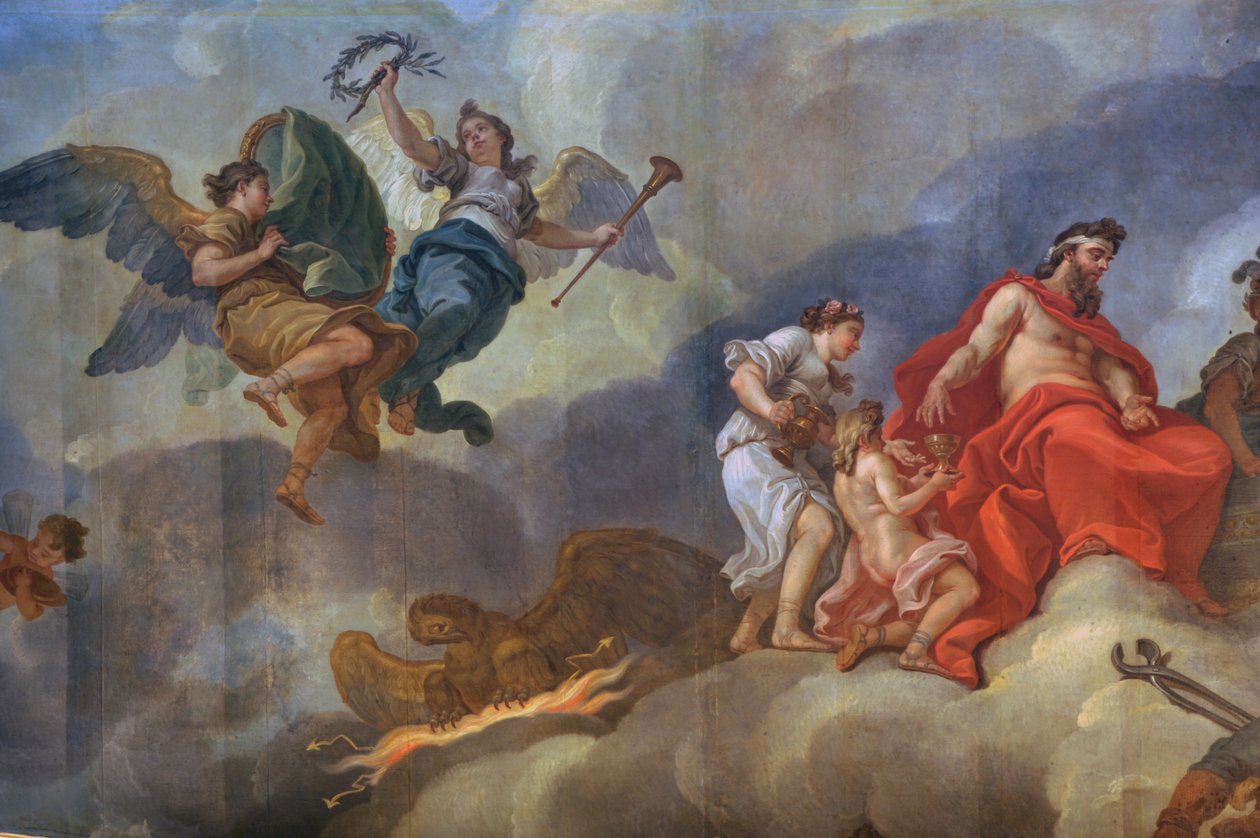 A indução de Ganimedes no Olimpo de Charles Amedee Philippe van Loo
