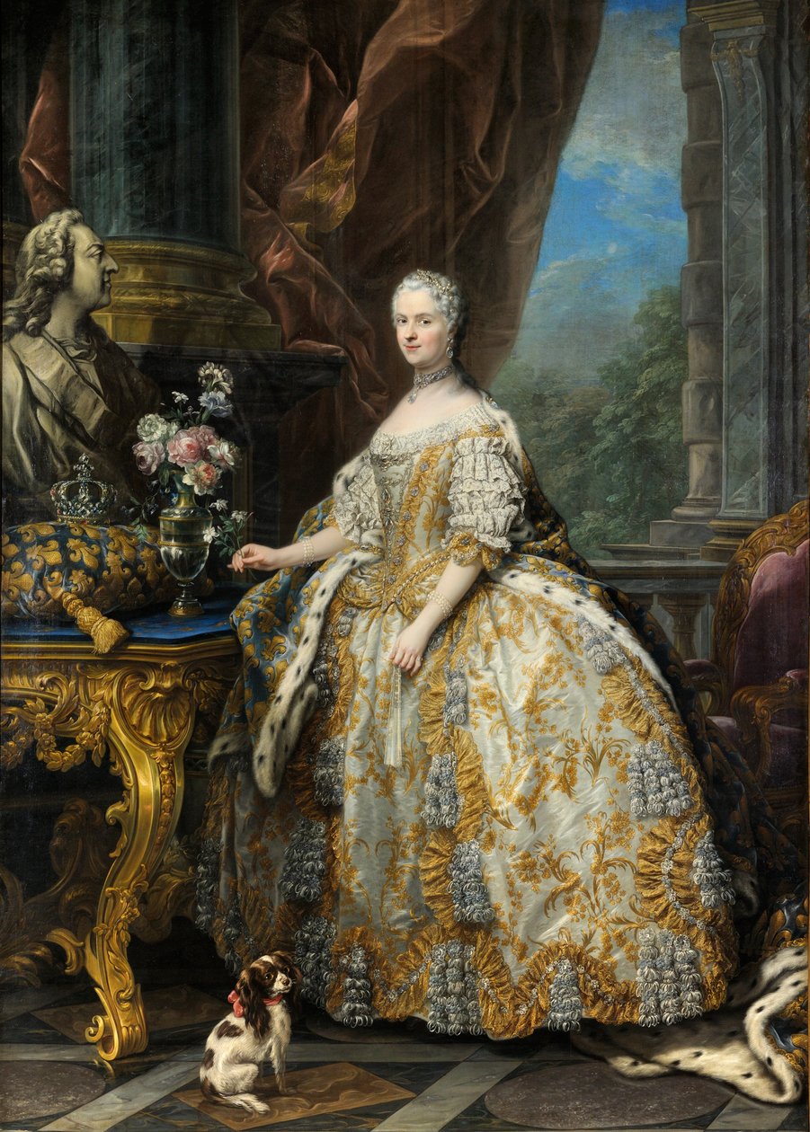 Francês: Marie Leszczinska, reine de France (1703-1768) Marie Leszczyńska de Charles André van Loo