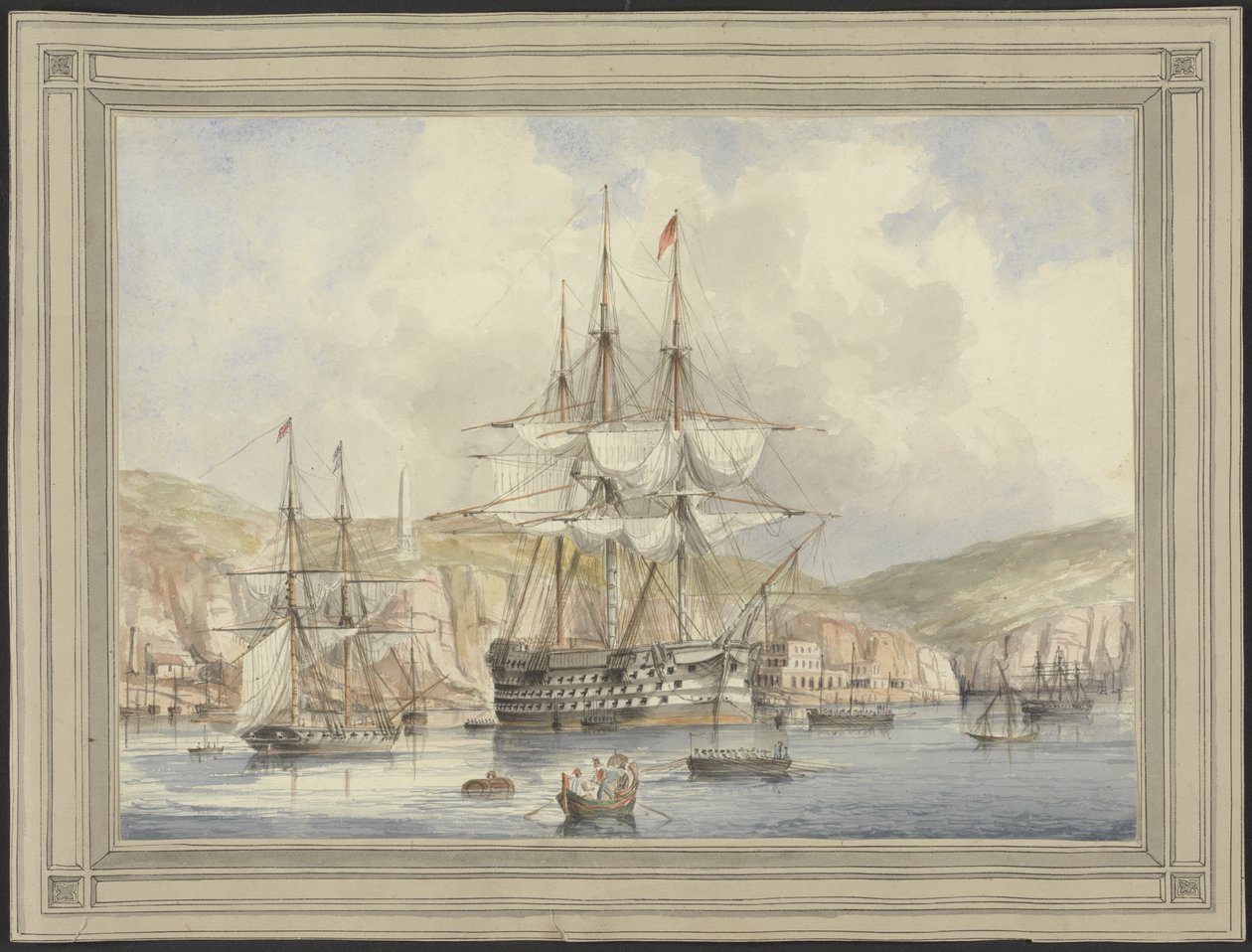 Vista em Malta, ca. 1849 de Charles Andrew Dyce
