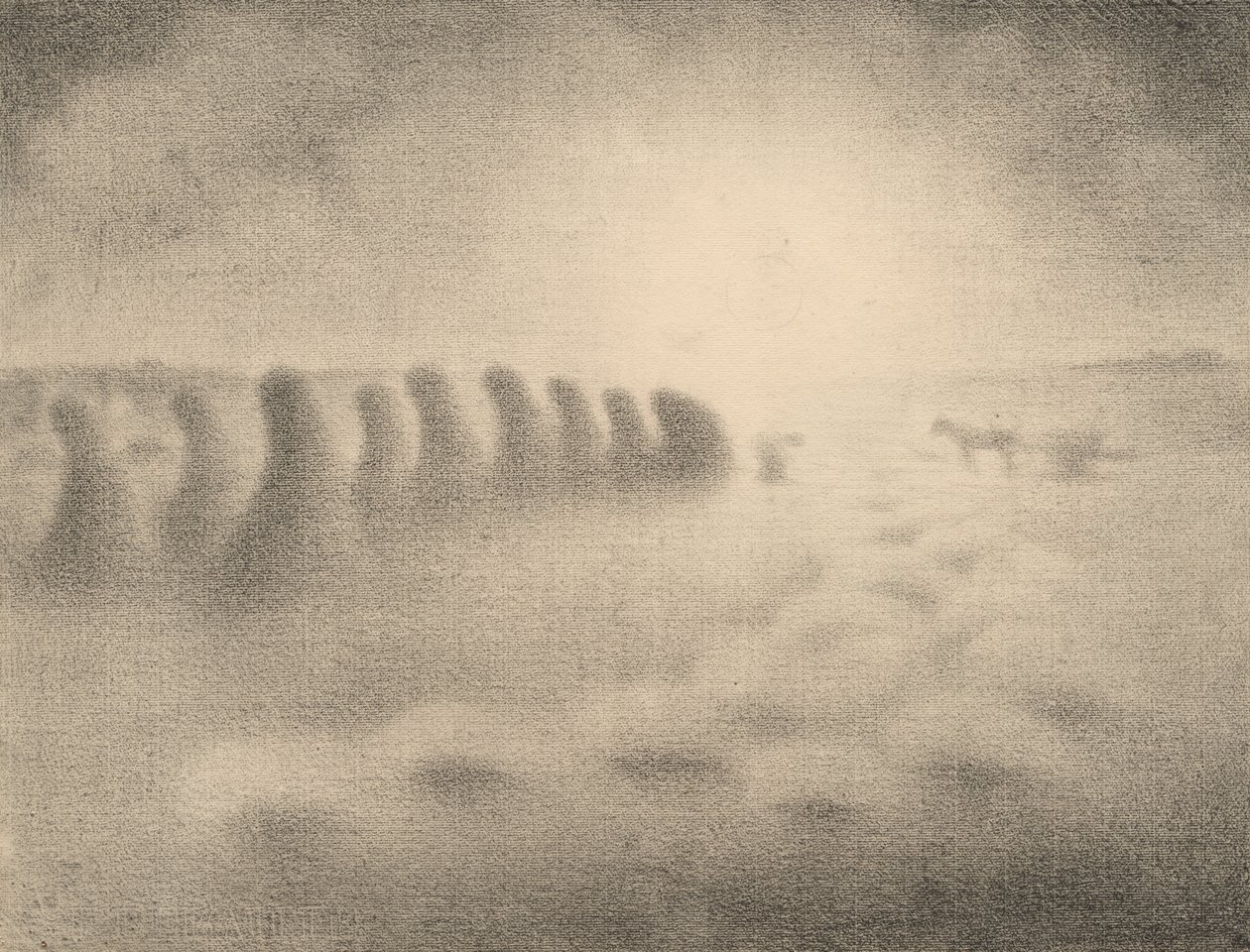 Fim da colheita, década de 1890. de Charles Angrand