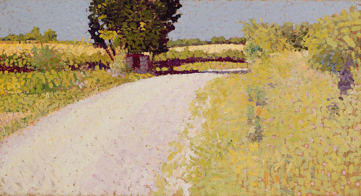 Caminho no País, c.1886 (óleo sobre tela) de Charles Angrand