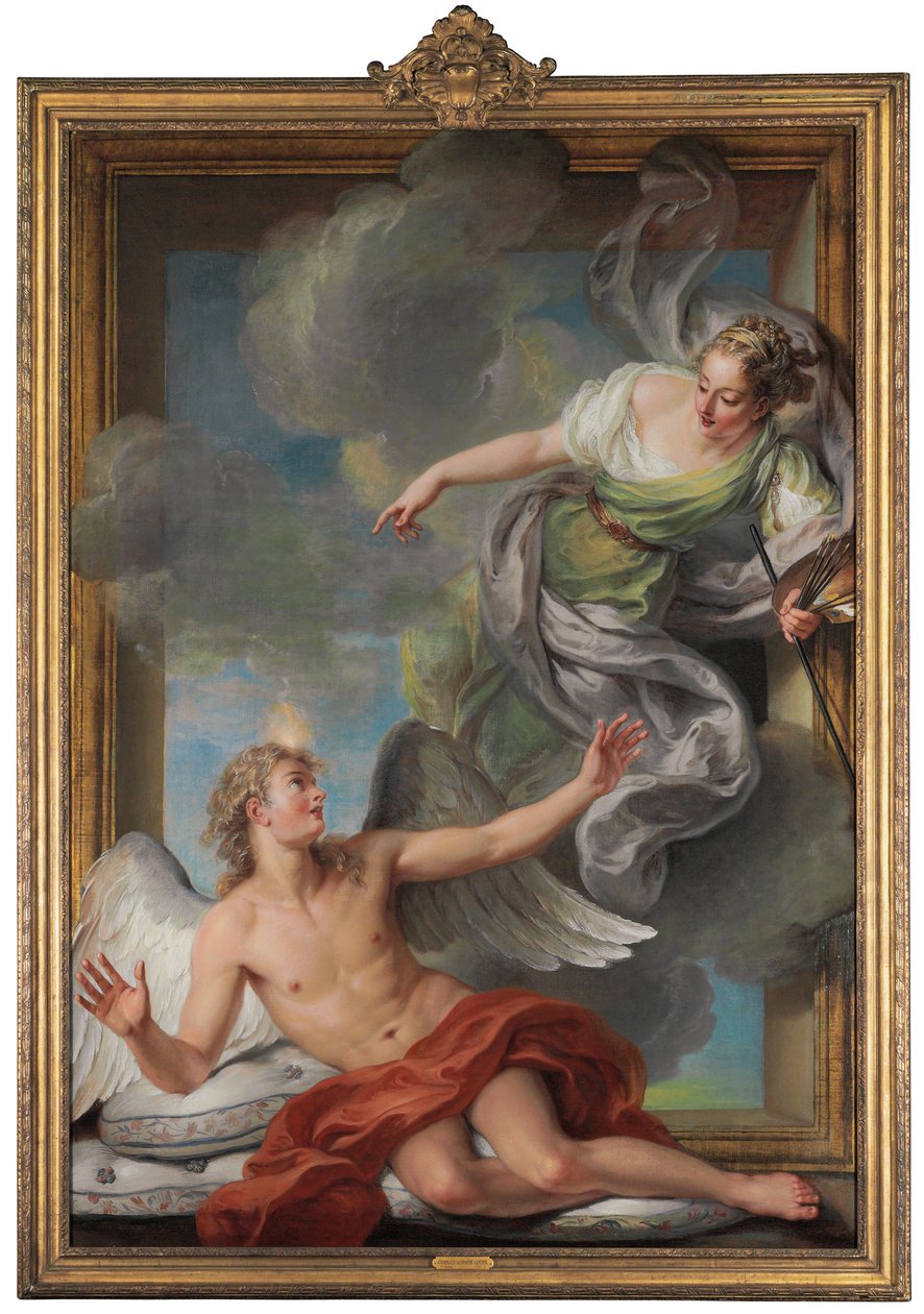 Pintando o Gênio do Despertar do Sono de Charles Antoine Coypel