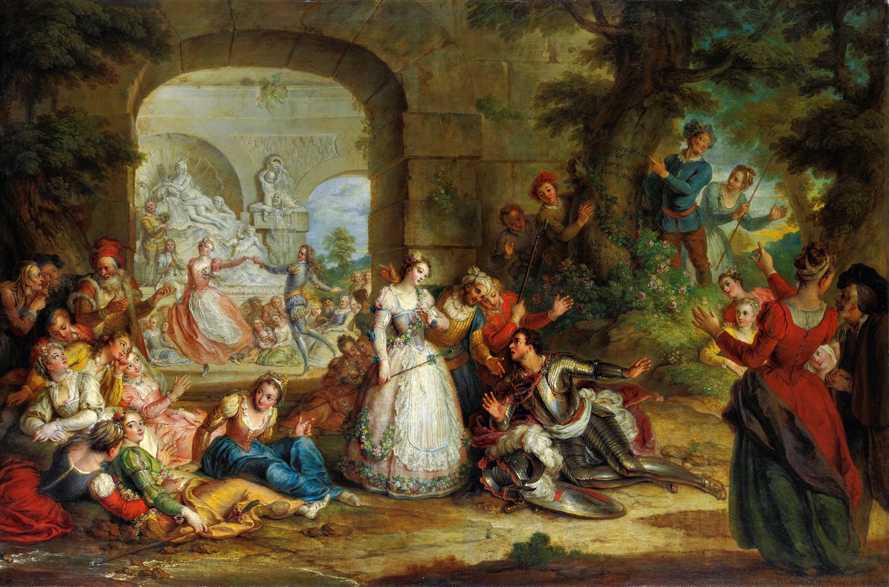 Roland e O Casamento de Angelique de Charles Antoine Coypel