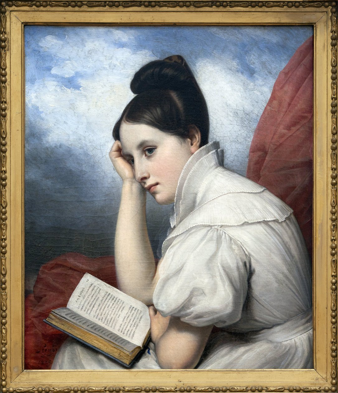 La Reader, Oil Painting On Canvas de Charles von Steuben (1788-1856), Photography, KIM Youngtae, Nantes, Musee des Beaux Arts de Nantes. de Charles Auguste Steuben