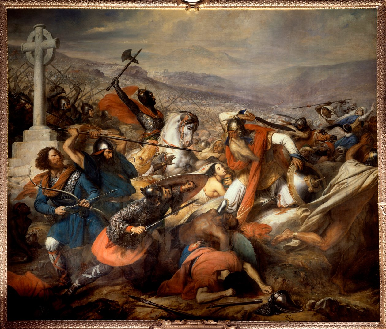 Batalha de Poitiers, 25 de outubro de 732 de Charles Auguste Steuben