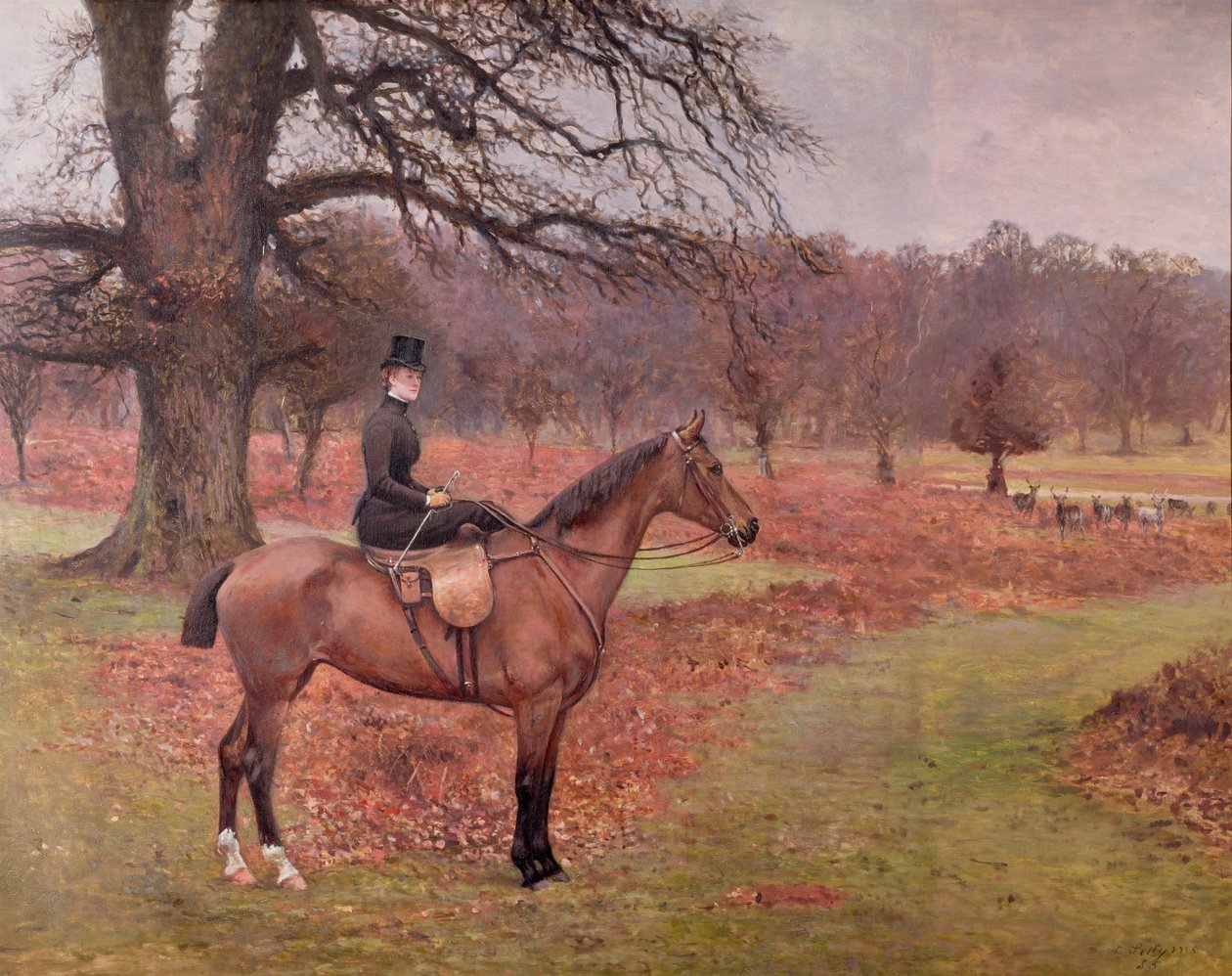 Senhora Mabel Bridgeman em Claribel, 1885 de Charles Augustus Henry Lutyens