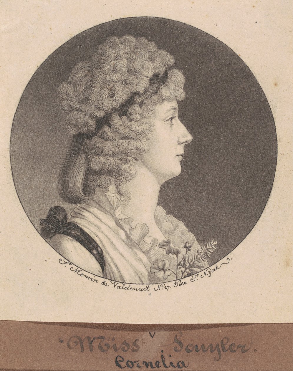 Cornélia Schuyler Morton de Charles B. J. Févret de Saint Mémin