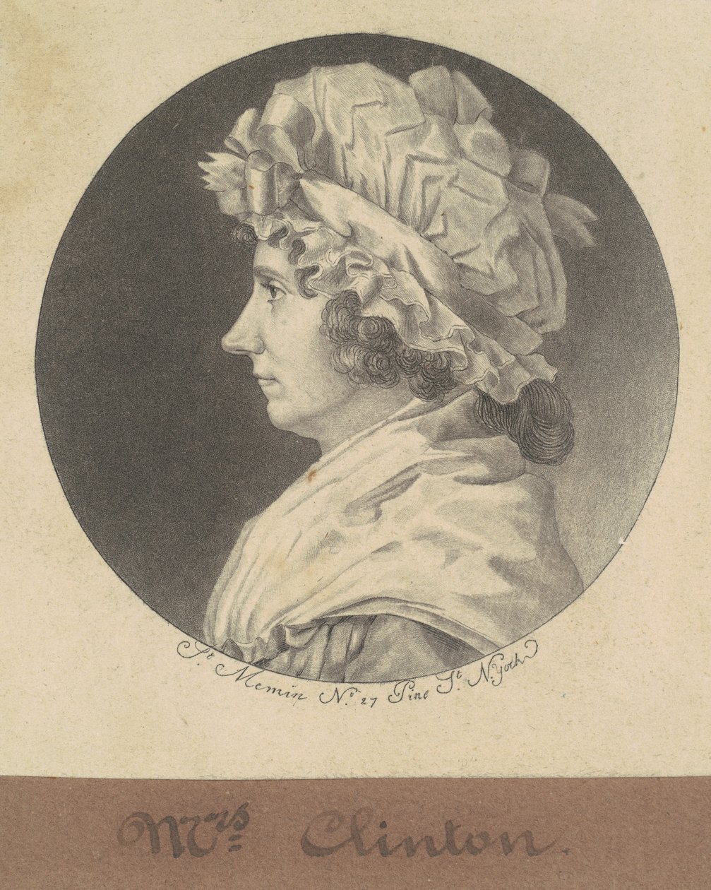 Cornélia Tappen Clinton de Charles B. J. Févret de Saint Mémin