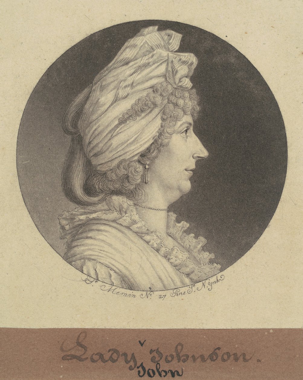 Lady Mary Watts Johnson de Charles B. J. Févret de Saint Mémin