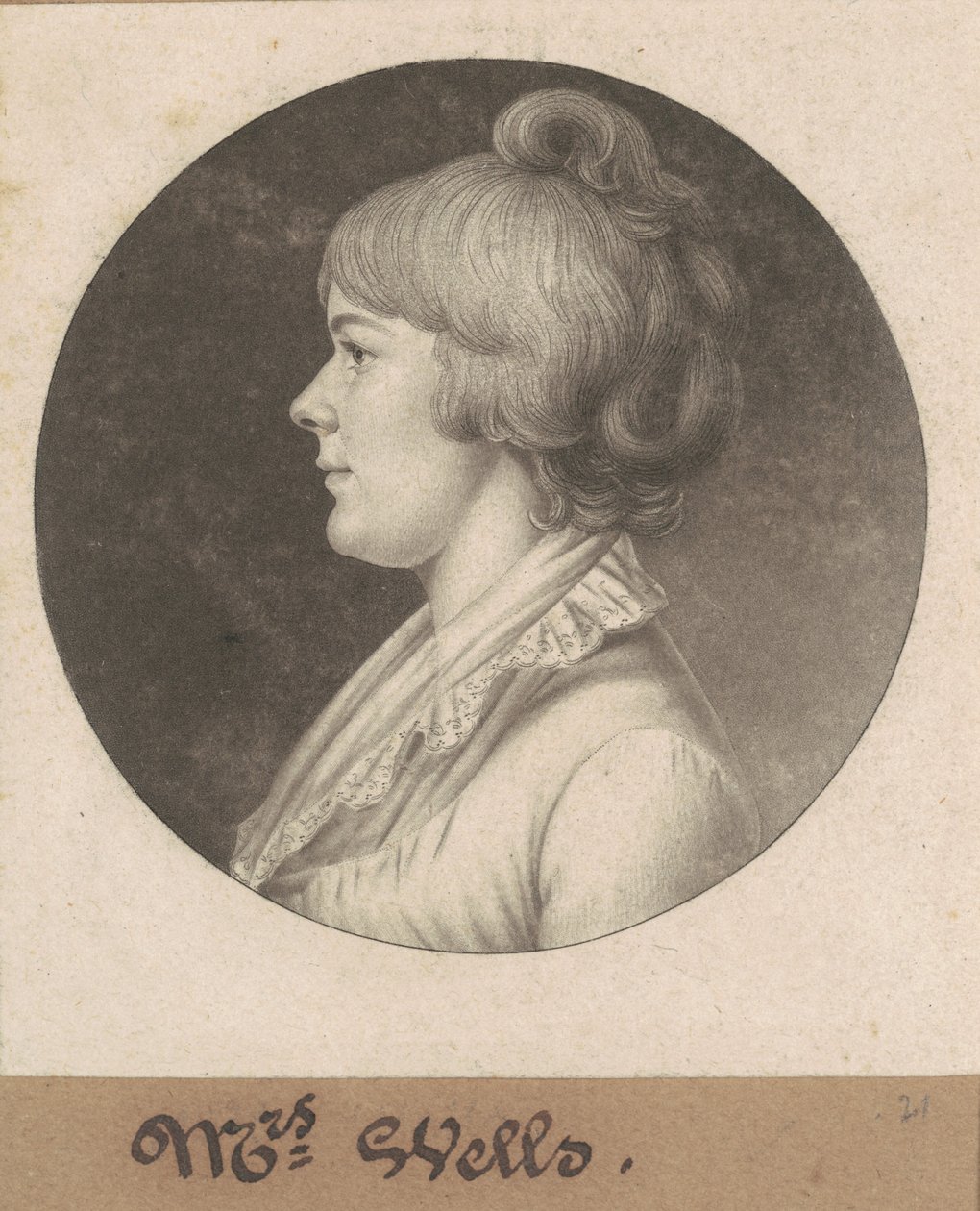 Mary Wright Sonntag Wells de Charles B. J. Févret de Saint Mémin