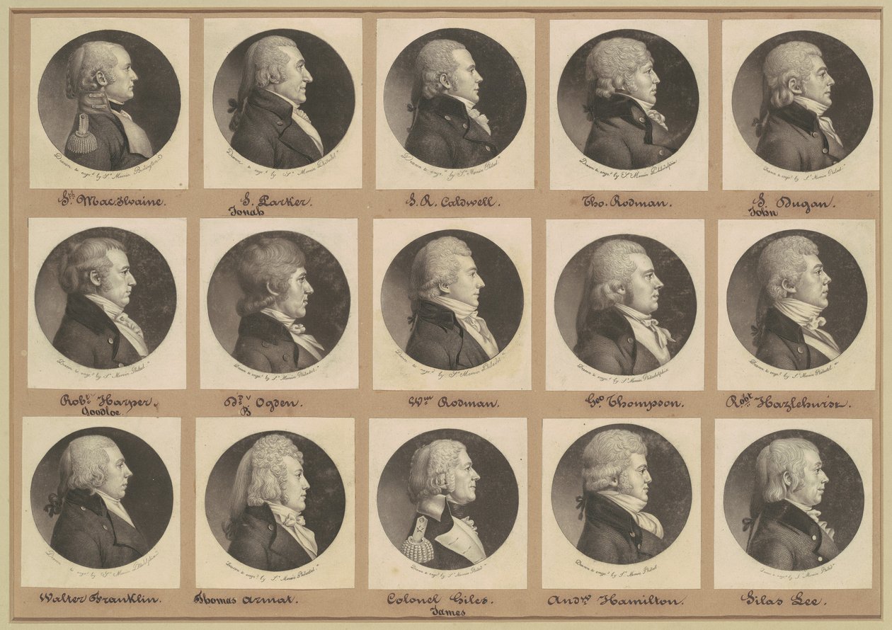 Coleção de Retratos de Saint-Mémin, Grupo 12 de Charles B. J. Févret de Saint Mémin