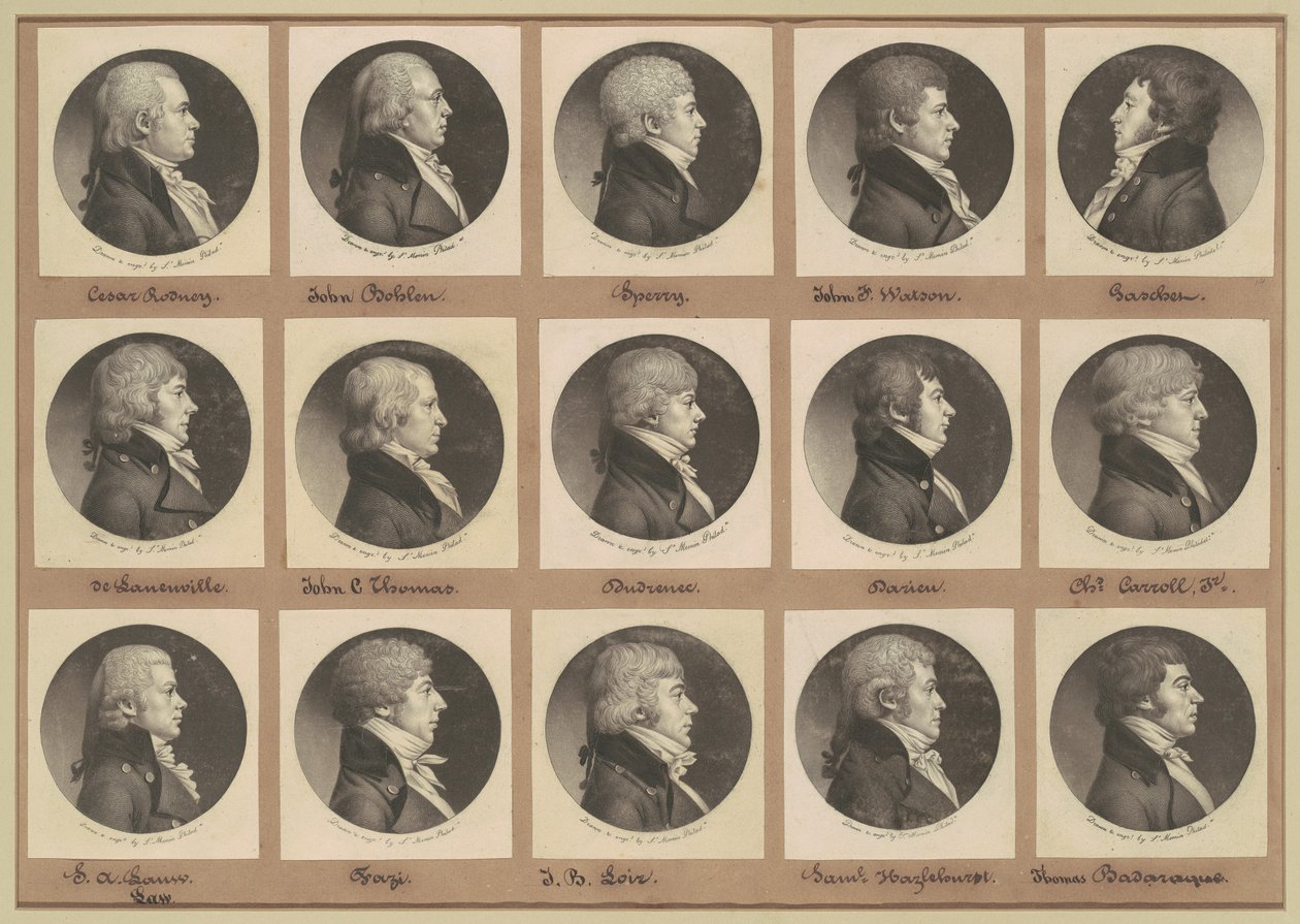 Coleção de Retratos de Saint-Mémin, Grupo 14 de Charles B. J. Févret de Saint Mémin