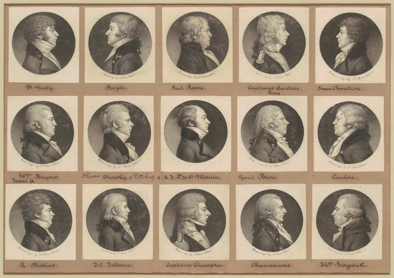 Coleção de Retratos de Saint-Mémin, Grupo 18 de Charles B. J. Févret de Saint Mémin