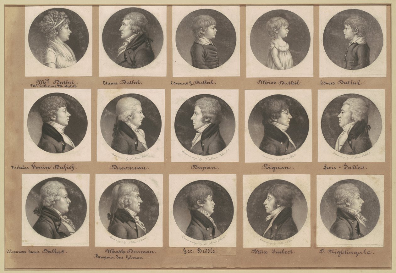 Coleção de Retratos de Saint-Mémin, Grupo 19 de Charles B. J. Févret de Saint Mémin