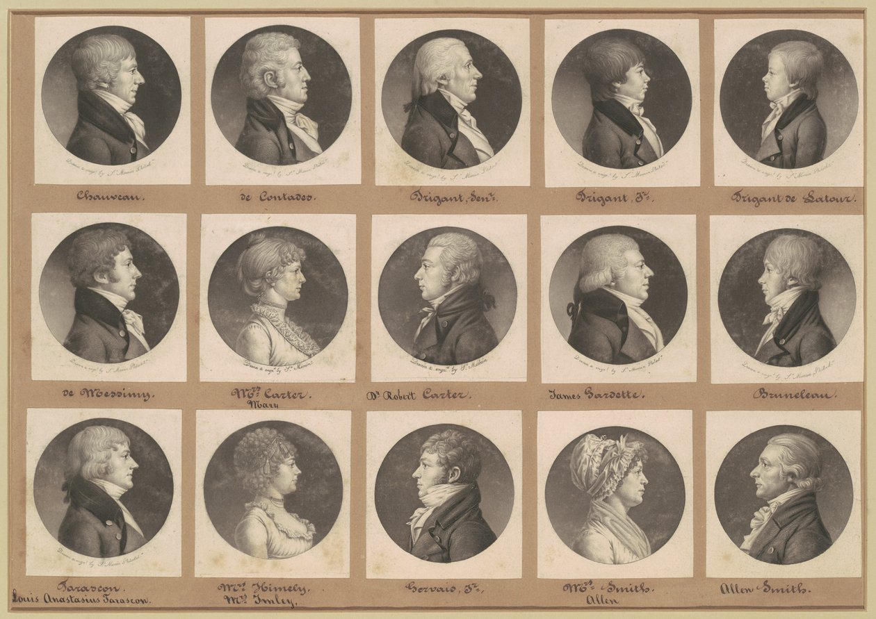 Coleção de Retratos de Saint-Mémin, Grupo 20 de Charles B. J. Févret de Saint Mémin