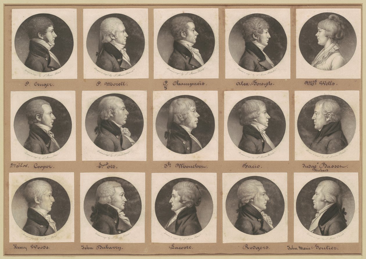 Coleção de Retratos de Saint-Mémin, Grupo 21 de Charles B. J. Févret de Saint Mémin