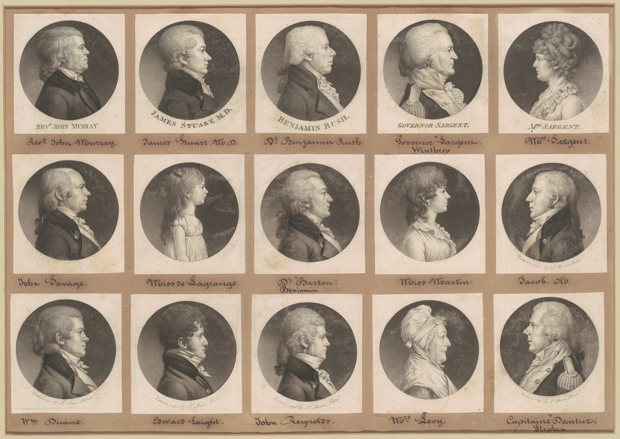 Coleção de Retratos de Saint-Mémin, Grupo 24 de Charles B. J. Févret de Saint Mémin