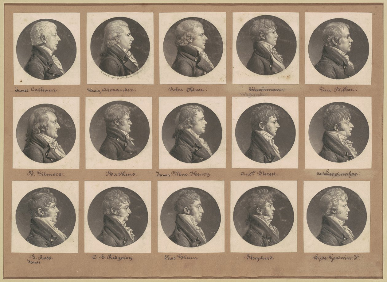 Coleção de Retratos de Saint-Mémin, Grupo 26 de Charles B. J. Févret de Saint Mémin