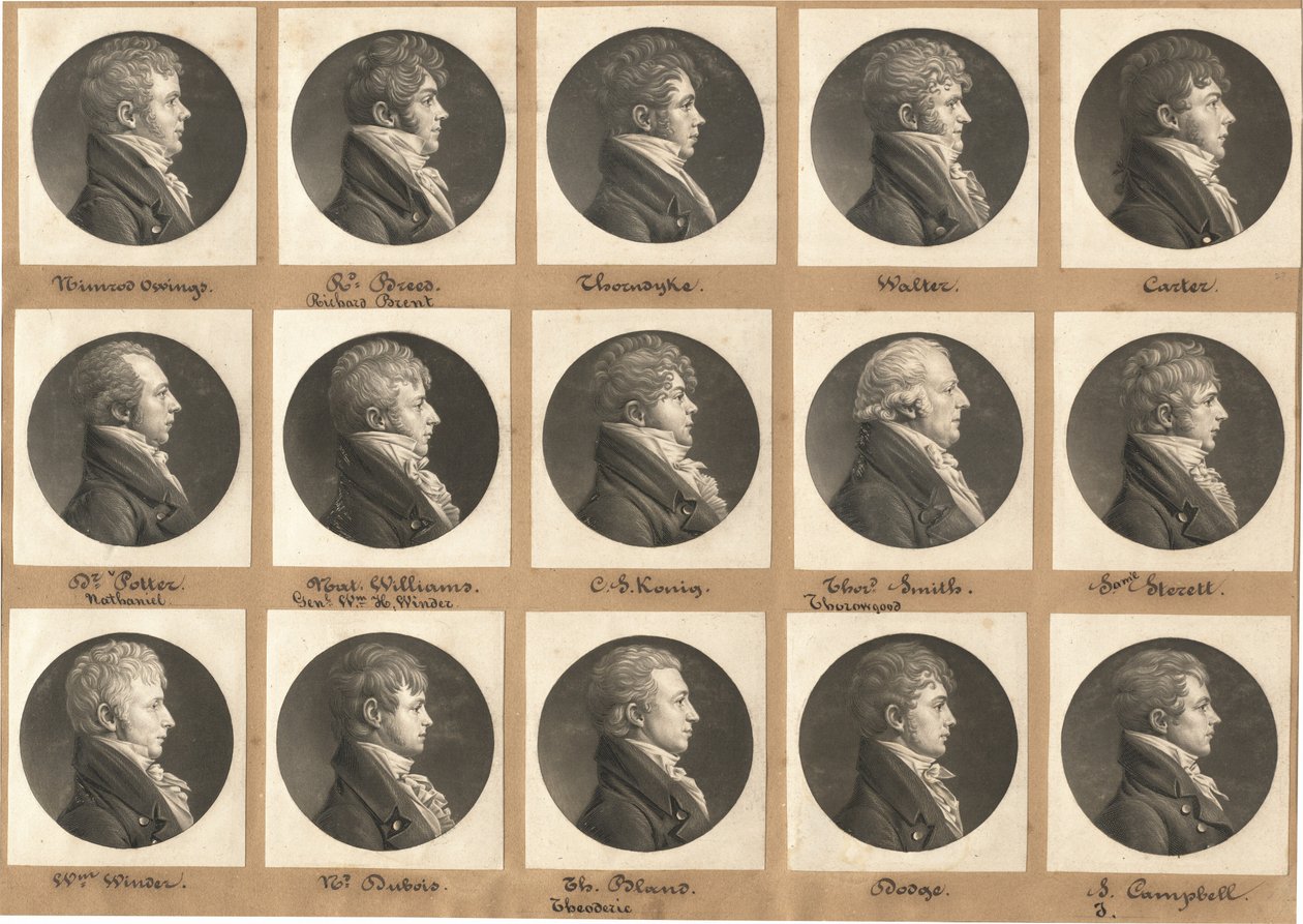 Coleção de Retratos de Saint-Mémin, Grupo 27 de Charles B. J. Févret de Saint Mémin