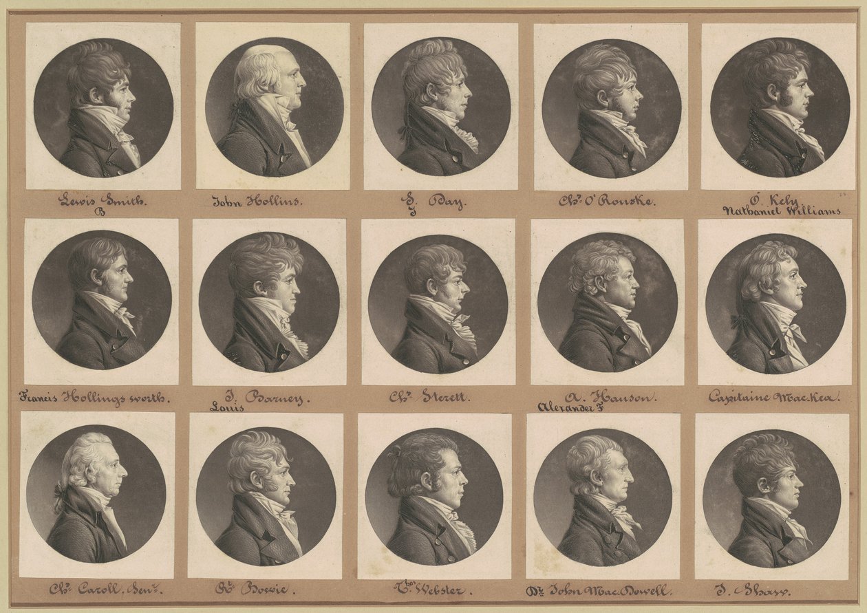 Coleção de Retratos de Saint-Mémin, Grupo 28 de Charles B. J. Févret de Saint Mémin