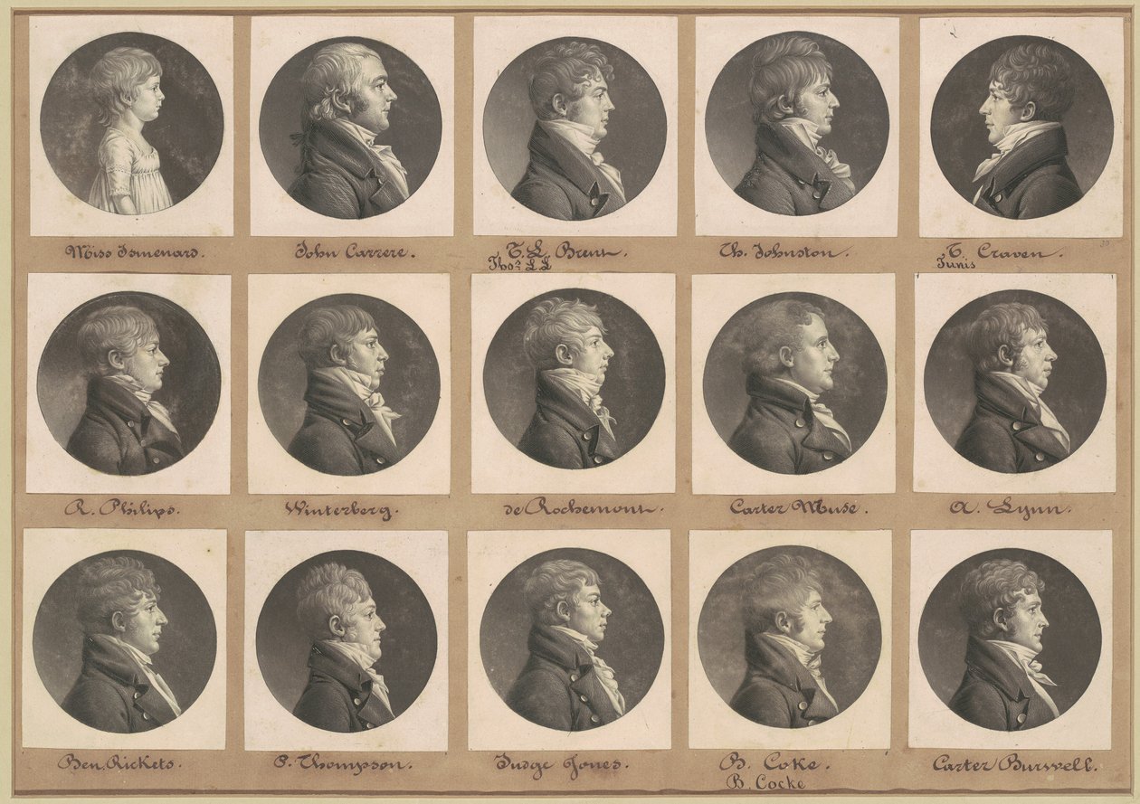 Coleção de Retratos de Saint-Mémin, Grupo 30 de Charles B. J. Févret de Saint Mémin