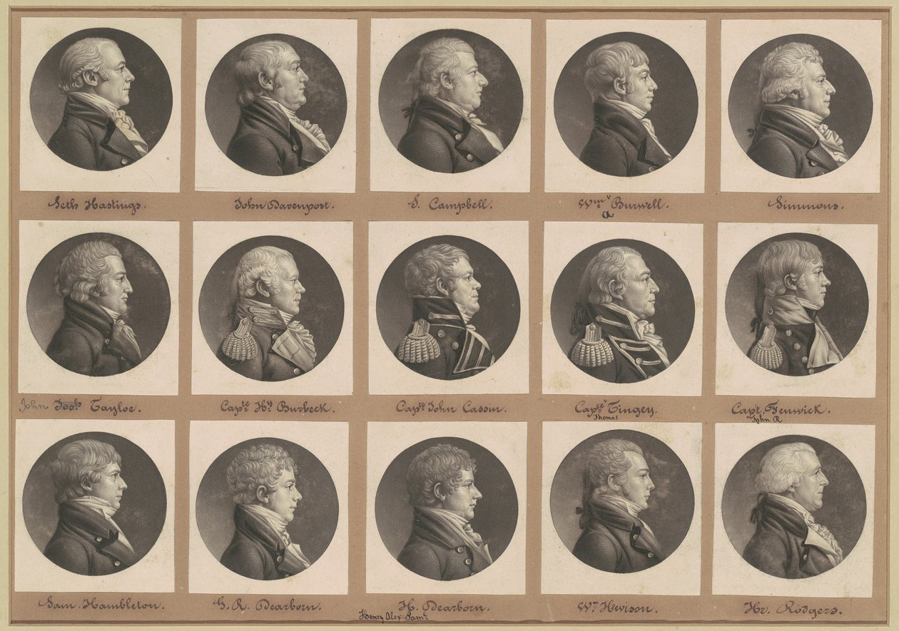 Coleção de Retratos de Saint-Mémin, Grupo 34 de Charles B. J. Févret de Saint Mémin
