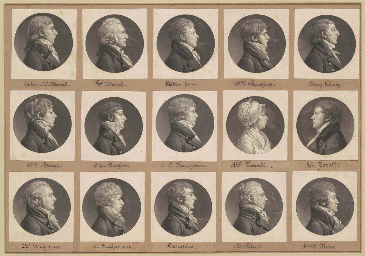 Coleção de Retratos de Saint-Mémin, Grupo 35 de Charles B. J. Févret de Saint Mémin