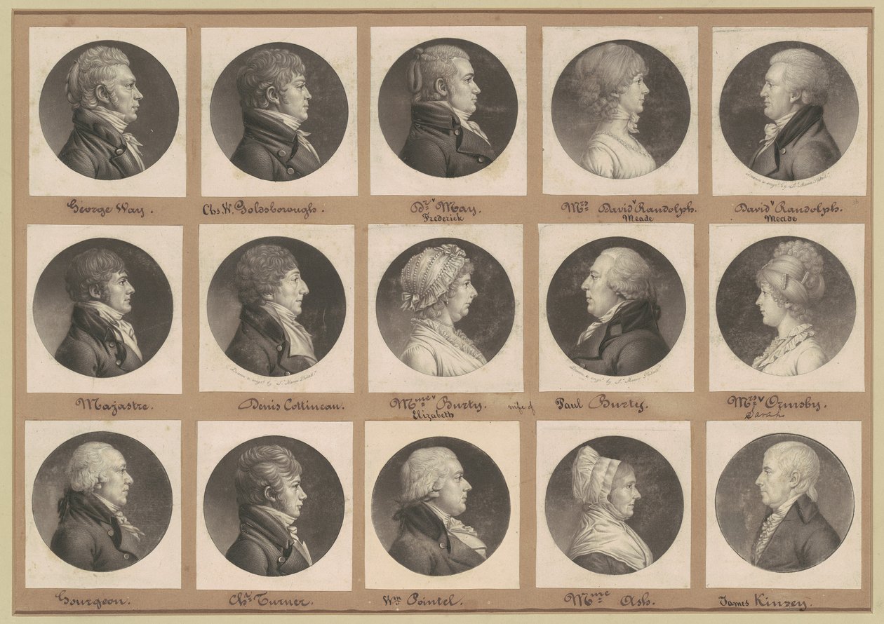 Coleção de Retratos de Saint-Mémin, Grupo 36 de Charles B. J. Févret de Saint Mémin
