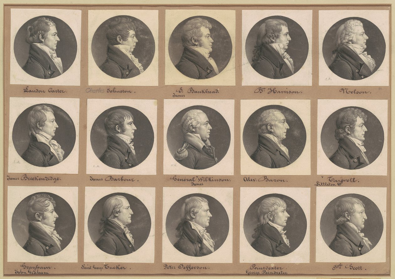 Coleção de Retratos de Saint-Mémin, Grupo 39 de Charles B. J. Févret de Saint Mémin