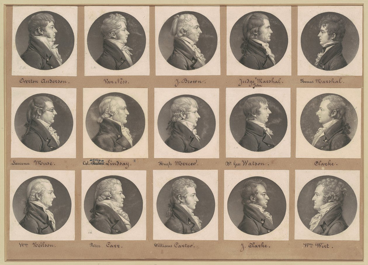 Coleção de Retratos de Saint-Mémin, Grupo 40 de Charles B. J. Févret de Saint Mémin