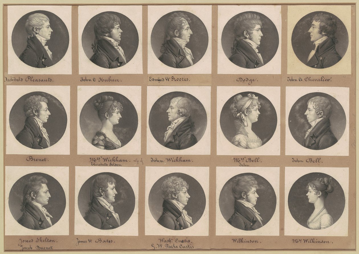 Coleção de Retratos Saint-Mémin, Grupo 43 de Charles B. J. Févret de Saint Mémin