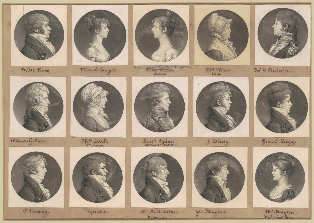 Coleção de Retratos Saint-Mémin, Grupo 44 de Charles B. J. Févret de Saint Mémin